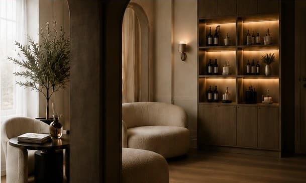 Interior lounge at a Saachii London studio